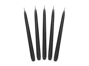 Kegelkerze mattiert, schwarz, 24cm (1 VPE / 10 Stk.)