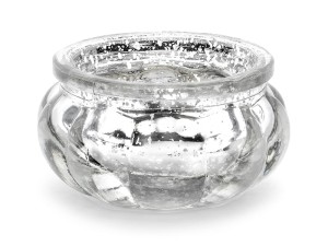 Kerzenhalter, silber, 3cm (1 VPE / 4 Stk.)