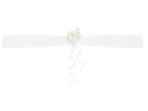 Girlanden aus Organza, weiß, 1,8m (1 VPE / 2 Stk.)